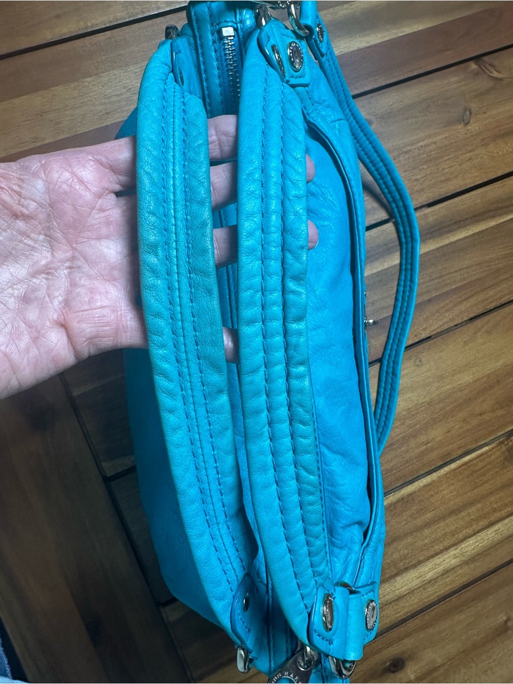 Marc by Marc Jacobs Turquoise Soft Leather Shoulder Bag - Picture 5 of 10
